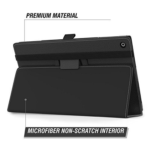 MoKo Fire HD 10 2015 Hülle – Kunstleder Ständer Schutzhülle Smart Cover mit Auto Schlaf / Wach Funktion und Stift-Schleife für Amazon Fire HD 10.1 Zoll (5. Generation – 2015 Modell), Don’t touch me - 7