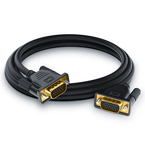 Uplink – 2m HQ Full HD VGA Kabel | D-Sub-Stecker | S-VGA zu S-VGA Videokabel | 1080p Full HD | Knickschutz | vergoldete Kontakte | 3-fach geschirmt | schwarz - 3