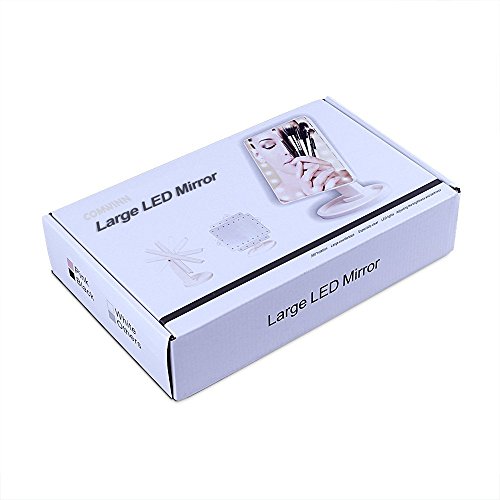 Beleuchteter LED Kosmetikspiegel von foamsky, LED Make-up und Spiegel mit 22light Leuchtmittel + Entnahme 10 x Vergrößerung Spiegel groß LED beleuchtet Kosmetikspiegel für Tischplatte, Badezimmer, Schlafzimmer, Reisen, Rasieren, Dressing - 6