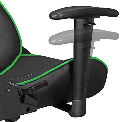 FineBuy GOAL – Gaming Chair mit Kunstleder | Schreibtisch-Stuhl in Leder-Optik | Design Racing Chefsessel mit Armlehne | Gamer Bürostuhl mit Racer Sport-Sitz und Kopfstütze | Drehstuhl in Race-Optik - 5