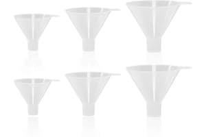 LABBOX KENZIUM – Pack de 6 Embudos para Polvo | Vástago Corto | Diámetro Superior: 65, 90 y 100 mm | Esterilizables y Resistentes | Ideal para Laboratorio, Educación y Química