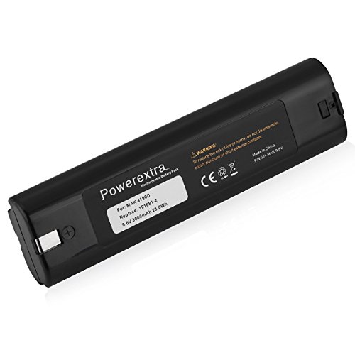 Powerextra 9,6v 3000mAh Akku Ersatzakku für Makita 9000, 4093D, 4093DW, 5090D, 5090DW, 6012HD, 6012HDL, 6094D, 6094DW, 6900D, 6900DW und andere Typen + Gratis Geschenk - 5