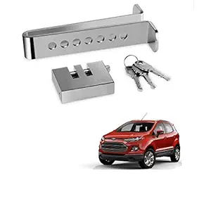 KOZDIKO Car Stainless Steel Pedal Lock Rod or for Brake Clutch Throttle Adjustable Anti Theft Security Lock System, Silver