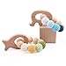Produktbild baby tete Baby Holz Beißring 2 Stück Tierförmige Armband Rassel Kaubare Häkeln Perlen Schmuck Baby Pflege Armband Diy Handwerk