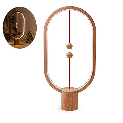 Lampada Heng Balance - Lampada da Tavolo a LED Interruttore Magnetico Mid-air [USB Alimentato] Luce Notturna Cura Degli Occhi Decorazione per Camera da Letto, Soggiorno e Ufficio