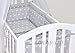6pcs BABY SWINGING/ ROCKING CRIB /CRADLE BEDDING SET/ALL ROUND BUMPER 100% COTTON! (Grey Stars)