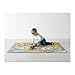 LEKPLATS Rug, Low Pile, Multicolour, Size 133x140 cm, The latex backing keeps the rug in place when the child runs/plays on it.