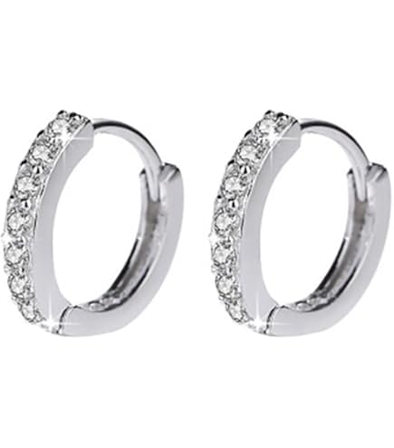 Orecchini A Sfera In Argento 925 - Mini Orecchini Da Uomo E Donna - Diamantati 3mm - Gioielli Semplici E Di Personalità