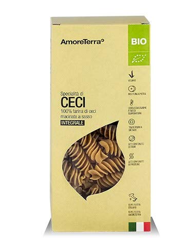 Amoreterra pasta proteica di legumi Trucioli di ceci Bio 250g, artigianale, biologica, trafila al bronzo, essiccata bassa temperatura, da farina a pietra, vegan