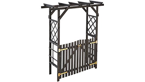 PROMADINO Set: Pergola Ben, mit Tür, anthrazit, B/T/H: 200/65/208 cm - 2