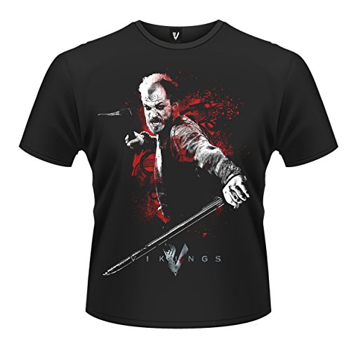 Playlogic International(World) Vikings Floki Attack Camiseta Manga Corta, Negro, M para Hombre