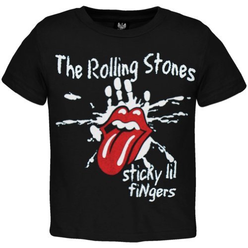 Rolling Stones - Baby-boys Sticky Little Fingers Toddler T-shirt 2t Black