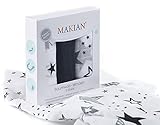  MAKIAN Mulltücher/Mullwindeln/Spucktücher / 3er Pack, 80x80cm, schadstoffgeprüft Öko-Tex Standard 100, 100% BW, doppelt gewebt, Premium Qualität