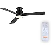 Osram Ceiling Blade Fan 18W 3 Kanatlı Siyah Kumandalı Tavan Vantilat&ouml;r&uuml;