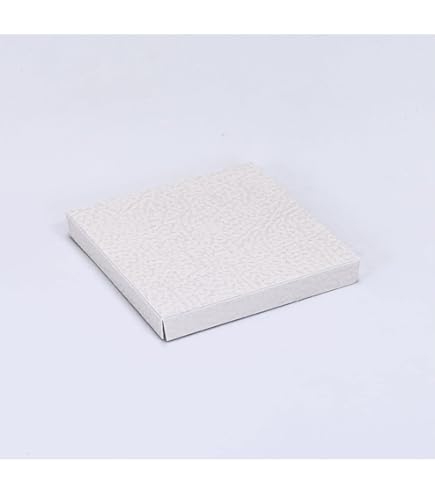 Scatola Bomboniera Fondo E Coperchio Modello SETA BIANCO Misura 14 X 14 X H 4 Cm Confezione 10 Pz Art 13972