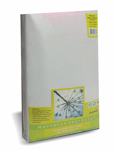 Love2Sleep TERRY TOWELLING WATERPROOF MATTRESS PROTECTOR SINGLE : NON NOISY (CRINKLE FREE). 100% COTTON PILE TOP.