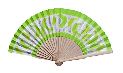 Abanico Verano Pequeño. Abanico español, artesano, pintado a mano, colección Verano. Tamaño Pequeño: 23 cm