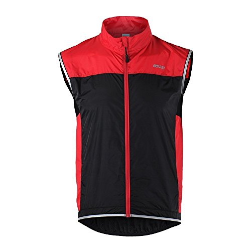 Docooler Men's ultradünne leichte ärmellose Mantel Jacke laufen Radfahren Fahrrad Weste winddicht