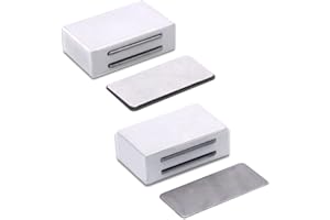 LOCKIMO Calamita Chiusura Porta, Chiusura Magnetica Porta Forte Chiusure Magnetiche per Ante Cucina Mobili Magnete Porta Chiusura per Cassetti Magneti Armadio Chiusure (2 pezzi, Bianco)
