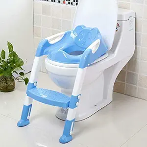 Hukimoyo Potty Training seat, Kids Toilet seat for Western Toilet, Potty Trainer for Baby, Slip Resistant Training seat for Children (1 Pc) (Blue)