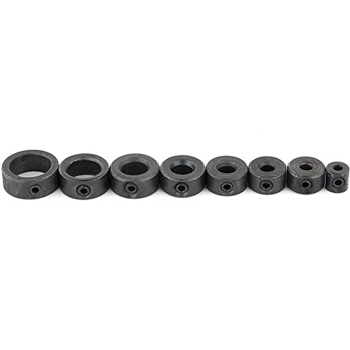 Fortag 8 tlg Tiefenanschlagringe Set Stellungsregler Ring Positionierer HSS-Locator Tiefenbegrenzer Tiefenstop Dübeln 3-16mm - 7