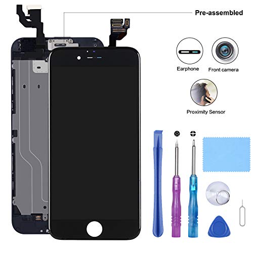 Beefix Écran Compatible pour iPhone 6 Noir 4,7'' - Ecran LCD Pré-assemblé avec Capteur de Proximi Beefix Écran Compatible pour iPhone 6 Noir 4,7'' - Ecran LCD Pré-assemblé avec Capteur de Proximi