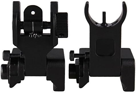 GVN Flip up Battle Iron Sights Front and Rear Sights For Picatinny Rail by GVN