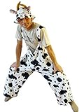 J05 M-XL , Kuh Kostüm für Karneval Fasching Fasnacht, Tierkostüme Kühe Kostüme für Männer und Frauen, Faschingskostüme, Karnevalskostüme, Fasnachtskostüme für Paare Gruppen Damen
