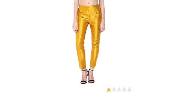 yellow cigarette pants