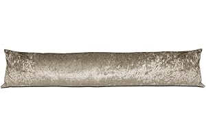 LANCASHIRE TEXTILES LIMITED MANUFACTURERS OF QUILTS, PILLOWS AND HOMEWARES Lancashire Textiles Luxury Crushed Velvet Door Draught Excluder Sausage Perfect For Retaining Heat in Colder Winter Months (Truffle, 85 X 20 Cm (34" X 8"))