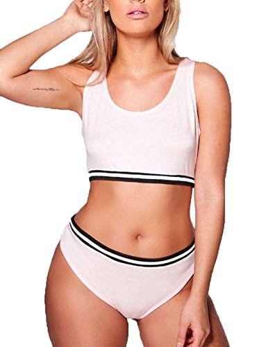 Womens-Sleeveless-Racer-Back-Muscle-Crop-Yoga-Top-Ladies-Brief-Suit
