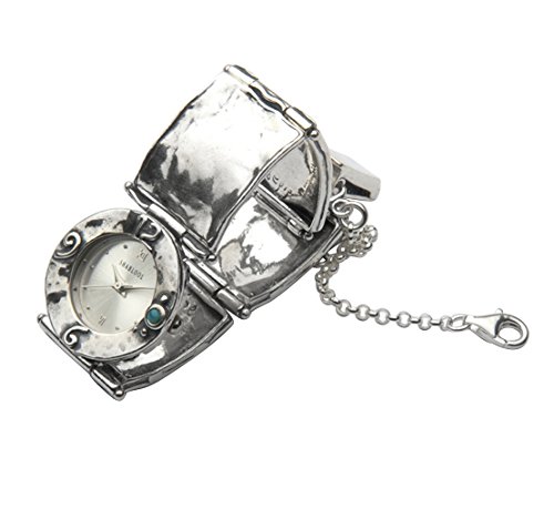 Plata 925 Shablool hembra reloj de plata de ley de ópalo redondo azul