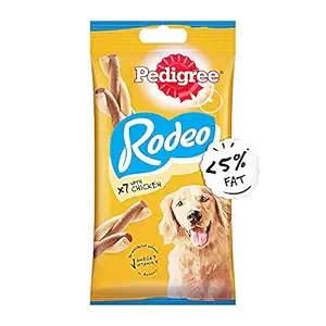 Pedigree Rodeo Duos Adult Dog Treat, Chicken & Bacon - 123 g Pack (Rodeo Multi Pack, Single Pack)