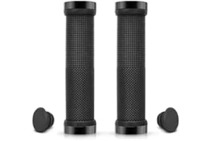 BODIIWULIU 1 Paio Manubrio Bici, Impugnatura Per Bicicletta Antiscivolo in Gomma, Manopole Per Bicicletta con Chiusura in Alluminio, Accessori Bici, Adatto Per Uso Generale Biciclette, Mountain Bike(Nero)