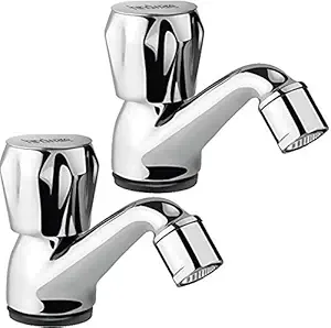 Hindware HNE_F200001FT_CHE-2 Metal Pillar Tap, Chrome, Polished Finish