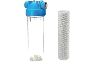 PURWAY CRYSTAL GROUP DP1 PFA 25 mcr 5000L/h Boîtier de filtre 3/4" avec filtre à eau pour eau potable pré-filtre