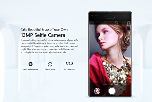 Ulefone MIX - 5,5 Zoll HD Vollbild 4G Dual-SIM Android 7.0 Smartphone ohne Vertrag 64GB Speicher 4GB RAM Octa-Core 1.5GHz 13MP+5MP Dual Hinten Kamera 13MP Frontkamera 3300mAh Fingerabdruck - Blau