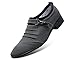 Produktbild Herren Business Canvas Stoff/Künstliche PU Lederschuhe Party Hochzeit Formale Kleid Schuhe CN Größe 45/46/47/48 Klassische Schwarz Braun Weiß Farben(CN 42,F-Grau)