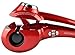 CoFashion Tourmaline Ceramic Miraculous LCD Big Digital Display Automatic Hair Styling Curling Iron Magic Wand Party Club Curler Professional Curl Machine (Red)