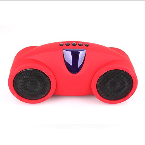 Preisvergleich Produktbild Neue Fernbedienungs-Luft Kanal-Bluetooth-Lautsprecher, Tragbare FM-Radio-HiFi-Lautsprecher mit Fernbedienung Unterstützt USB, SD Card Aux Input Output,Red