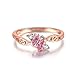 Produktbild WGY Sportwaren Cz Kristall Aushöhlen Rose Gold Farbe Engagement Modeschmuck   Hochzeit Geburtstagsgeschenk Schmuck Verlobungsring Für Weibliche, A
