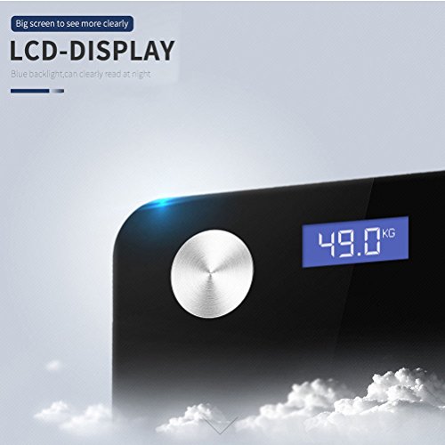 XXSS Smart Home Body Scale, Bluetooth Body Fat Scale, Exclusive App, Healthy Weight Scale, Black