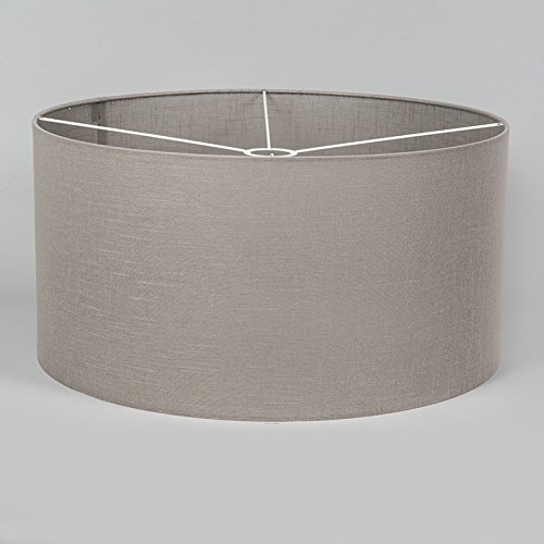 QAZQA Modern Polyester Lampenschirm 50/50/25 Zylinder taupe , Rund gerade Schirm Pendelleuchte, Schirm Stehleuchte, - 4