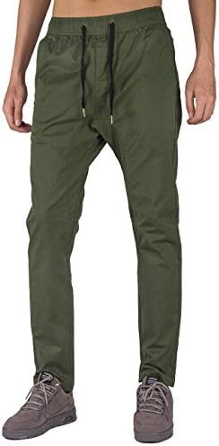 Men's Casual Chino Jogger Slim Fit Trousers
