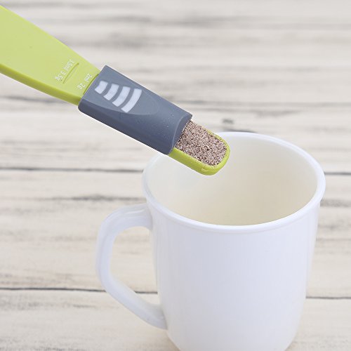 Uten Messlöffel Dosierlöffel, Einstellbarer Kaffeelöffel Teelöffel, Ideal für Küche und Kochen, Eiweiß, Pulver, Gewürz, Medizin - 8