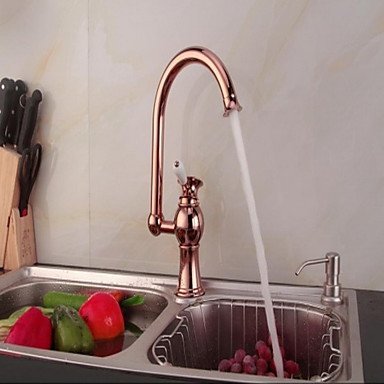 Preisvergleich Produktbild Y&M Rose gold Einhand einzelnes Loch Küchenarmatur