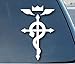 Price comparison product image PT INDOPEMA Car Sticker/Bumper/Decal Fullmetal Alchemist Crest Vinyl 101mm Tall - white - for Laptop/Window/Truck/Tuning/motorcycle