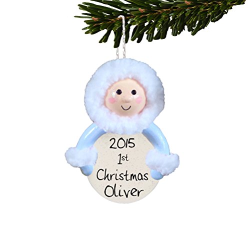 Personalised Christmas Decoration, Baby Blue Boy Gift, My First Christmas Bauble by Truly for You