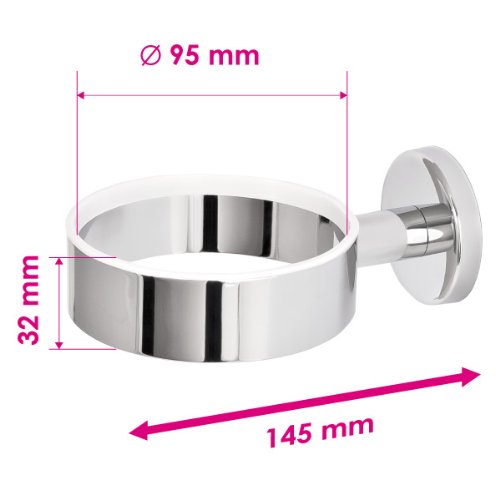 bremermann® Bad-Serie LUCENTE – Fönhalter aus verchromtem Edelstahl - 3