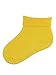 3 Pairs of Cotton Double Turndown Baby Socks (0-2.5, Lemon) - UK Made S197